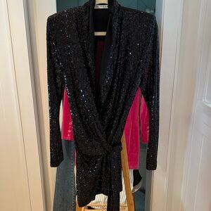 Zara Black Sequin Blazer